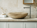 Light Travertine Vessel Sink