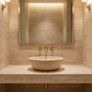 Natural Stone Light Travertine Vessel Sink (D)16" (H)6"