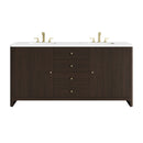 James Martin Gracyn 72" Double Bathroom Vanity, Sable
