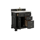 James Martin Brookfield 36" Single Bathroom Vanity, Black Onyx