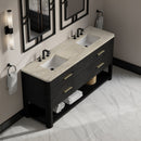 James Martin Lucian 72" Double Bathroom Vanity, Carbon Oak