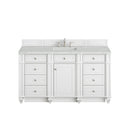 James Martin Bristol 60" Single Bathroom Vanity, Bright White