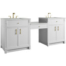 James Martin Bellshire 84" Double Bathroom Vanity, Bright White