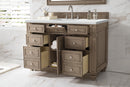 James Martin Bristol 48" Single Bathroom Vanity, Whitewashed Walnut