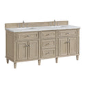 James Martin Lorelai 72" Double Bathroom Vanity, Whitewashed Oak