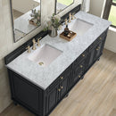 James Martin Lorelai 60" Double Bathroom Vanity, Black Onyx