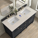 James Martin Lorelai 60" Double Bathroom Vanity, Black Onyx