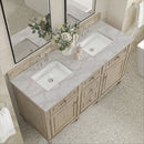 James Martin Lorelai 60" Double Bathroom Vanity, Whitewashed Oak