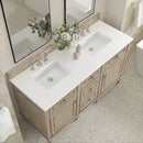 James Martin Lorelai 60" Double Bathroom Vanity, Whitewashed Oak