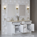 James Martin Bellshire 72" Double Bathroom Vanity, Bright White