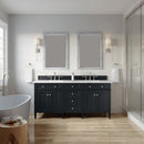 James Martin Brittany 72" Double Bathroom Vanity, Black Onyx