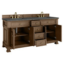 James Martin Brookfield 72" Double Bathroom Vanity, Pecan