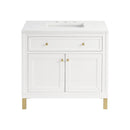 James Martin Chicago 36" Single Bathroom Vanity, Glossy White