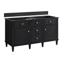 James Martin Lorelai 60" Double Bathroom Vanity, Black Onyx