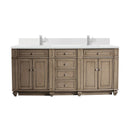 James Martin Bristol 72" Double Bathroom Vanity, Whitewashed Walnut