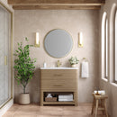 James Martin Lucian 36" Single Bathroom Vanity, Pebble Oak