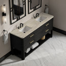James Martin Lucian 72" Double Bathroom Vanity, Carbon Oak