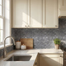 Luna Sky Marble Laguna on 12" x 12" Mesh Mosaic Tile