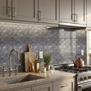 Luna Sky Marble Laguna on 12" x 12" Mesh Mosaic Tile