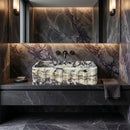 Calacatta Viola Marble Wall-mount Bathroom Vanity Sink Fluted Front (W)19.5" (L)31.5" (H)10"