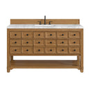 James Martin Malibu 60" Single Bathroom Vanity, Amber Birch