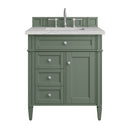 James Martin Brittany 30" Single Bathroom Vanity, Smokey Celadon