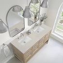 James Martin Breckenridge 60" Double Bathroom Vanity, Whitewashed Oak