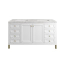 James Martin Chicago 60" Double Bathroom Vanity, Glossy White