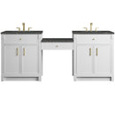 James Martin Bellshire 84" Double Bathroom Vanity, Bright White