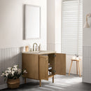 James Martin Laurent 30" Dual Mount Single Bathroom Vanity, Light Natural Oak