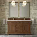 James Martin Brookfield 60" Double Bathroom Vanity, Honey Oak