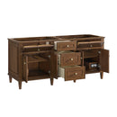 James Martin Lorelai 72" Double Bathroom Vanity, Mid-Century Walnut