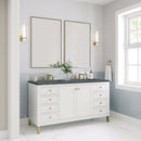 James Martin Chicago 60" Double Bathroom Vanity, Glossy White