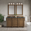 James Martin Bristol 60" Double Bathroom Vanity, Saddle Brown
