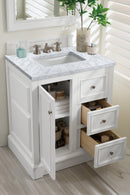 James Martin De Soto 30" Single Bathroom Vanity, Bright White