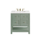 James Martin Breckenridge 30" Single Bathroom Vanity, Smokey Celadon