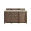James Martin Bristol 60" Double Bathroom Vanity, Whitewashed Walnut