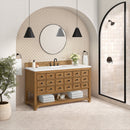 James Martin Malibu 60" Single Bathroom Vanity, Amber Birch