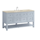 James Martin Breckenridge 60" Single Bathroom Vanity, Serenity Blue