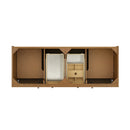 James Martin Laurent 60" Dual Mount Double Bathroom Vanity, Honey Oak