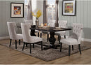 Manchester Upholstered Side Chairs, Light Grey/Black