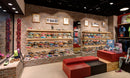 manufactured stone brick veneer barok cotto caramel lava mixed installed facade shoe store walls