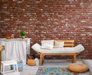 manufactured stone brick veneer barok retro handmade B01RE 318793 installed hobby room wall wide view