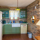 manufactured stone brick veneer ferrara old school handmade B02OS 318805 installed on traditional kitchen walls
