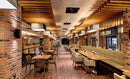 manufactured stone brick veneer granulbrick 50 pink handmade B04PN 102283 installed cafe walls interior