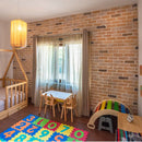 manufactured stone brick veneer granulbrick 50 pink handmade B04PN 102283 installed kids room wooden furniture