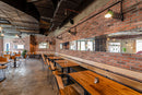 manufactured stone brick veneer granulbrick 50 red handmade B04RE 102285 applied on cafe walls