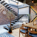 manufactured stone brick veneer granulbrick 50 red handmade B04RE 102285 installed on cafe walls wooden table chairs square