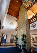 manufactured stone brick veneer granulbrick 50 yellow handmade B04YL 102286 installed hotel lobby column