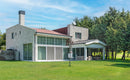 manufactured stone brick veneer loft dove handmade B09DV 317901 installed on modern house outside wall siding